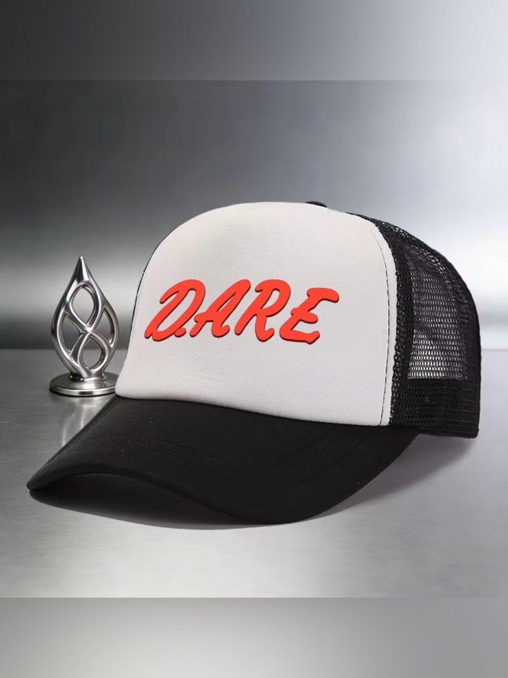 DARE Trucker Hat 90s Retro Streetwear Grunge